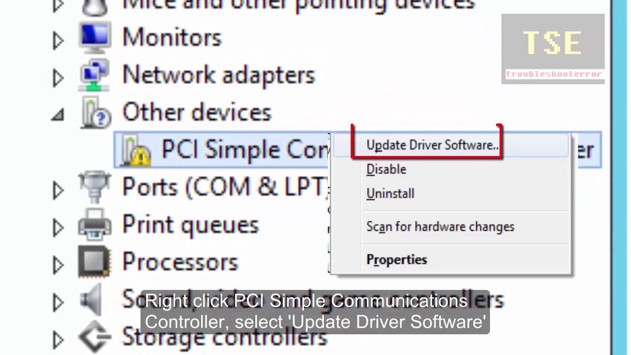 pci simple communications controller hp driver